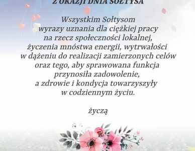 ŻYCZENIA Z OKAZJI DNIA SOŁTYSA