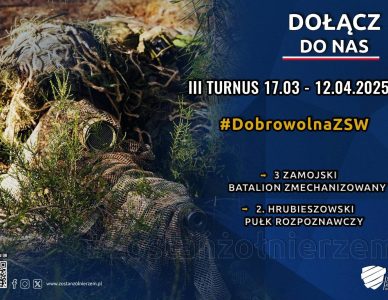 DOŁĄCZ DO III TURNUSU DOBROWOLNEJ ZASADNICZEJ SŁUŻBY WOJSKOWEJ