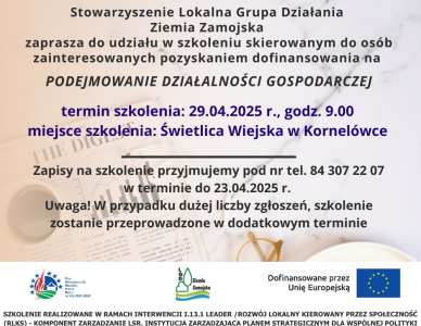 PODEJMOWANIE DZIAŁALNOŚCI GOSPODARCZEJ