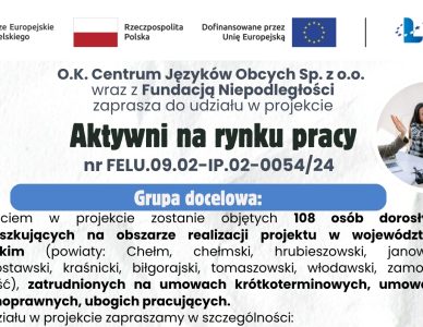PROJEKT „AKTYWNI NA RYNKU PRACY”