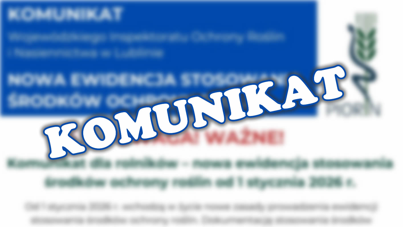 ZMIANA USTAWY O ŚRODKACH OCHRONY ROŚLIN